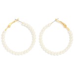 Wholesale pearl Beaded Hoop Drop Earring L