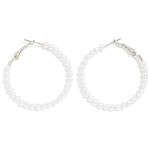 Wholesale pearl Beaded Hoop Drop Earring L