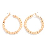 Wholesale metal Beaded Huggie Hoop Drop Earring D