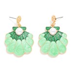 Wholesale marble Acetate Shell Drop Earring Pearls L