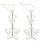 Wholesale linked Metal Earrings Rhinestone Details L