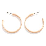 Wholesale matte Metal Flat Hoop Earrings D