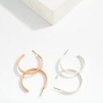 Wholesale matte Metal Flat Hoop Earrings D