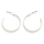 Wholesale matte Metal Flat Hoop Earrings D