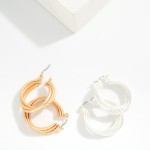 Wholesale layered Intertwined Metal Hoop Earrings D
