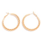 Wholesale braided Metal Hoop Earrings D