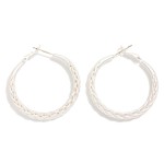 Wholesale braided Metal Hoop Earrings D