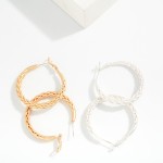 Wholesale braided Metal Hoop Earrings D