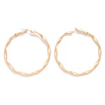 Wholesale large Twisted Metal Hoop Earrings D