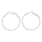 Wholesale large Twisted Metal Hoop Earrings D
