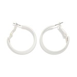 Wholesale metal Tapered Flat Hoop Earrings D