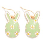 Wholesale enamel Easter Egg Bunny Ears Drop Earrings L