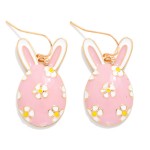 Wholesale enamel Easter Egg Bunny Ears Drop Earrings L