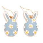 Wholesale enamel Easter Egg Bunny Ears Drop Earrings L