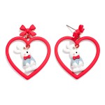 Wholesale clay Heart Easter Bunny Drop Earrings L