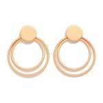 Wholesale nesting Metal Hoop Post Drop Earrings L