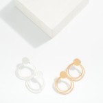 Wholesale nesting Metal Hoop Post Drop Earrings L