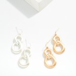 Wholesale linked Teardrop Drop Earrings L