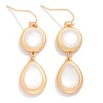 Wholesale acetate Circle Teardrop Drop Earrings L