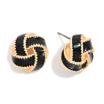 Wholesale knotted Enamel Metal Stud Earrings L