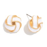 Wholesale knotted Enamel Metal Stud Earrings L