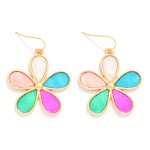 Wholesale pearlescent Flower Drop Earrings L