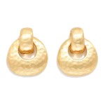 Wholesale hammered Metal Teardrop Post Drop Earrings L