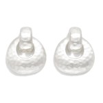 Wholesale hammered Metal Teardrop Post Drop Earrings L