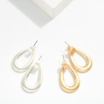 Wholesale hammered Metal Teardrop Door Knocker Post Drop Earrings L