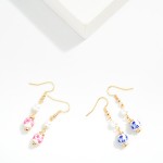 Wholesale chinosorie Bead Pearl Beaded Drop Earrings L