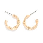 Wholesale double Twist Metal Hoop Earrings D