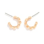 Wholesale metal Twisted Hoop Earrings D