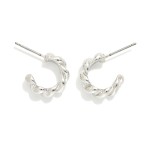 Wholesale metal Twisted Hoop Earrings D