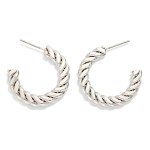 Wholesale flat Twisted Metal Hoop Earrings D