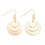 Wholesale nesting Metal Circle Drop Earrings L