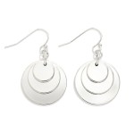 Wholesale nesting Metal Circle Drop Earrings L