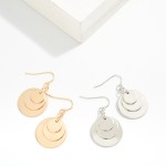 Wholesale nesting Metal Circle Drop Earrings L