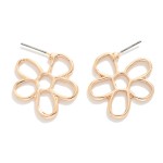 Wholesale metal Flower Hoop Earrings L