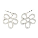 Wholesale metal Flower Hoop Earrings L