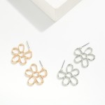 Wholesale metal Flower Hoop Earrings L