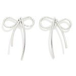 Wholesale metal Knotted Bow Post Drop Earrings L