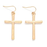Wholesale worn Metal Cross Drop Earrings L