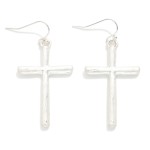 Wholesale worn Metal Cross Drop Earrings L
