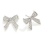 Wholesale rhinestone Studded Bow Drop Earring L
