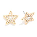 Wholesale rhinestone Studded Star Stud Earrings L
