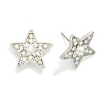 Wholesale rhinestone Studded Star Stud Earrings L