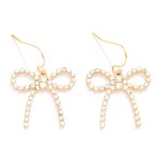 Wholesale rhinestone Studded Bow Drop Earrings L