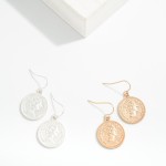 Wholesale metal Coin Drop Earring L