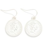 Wholesale metal Coin Drop Earring L