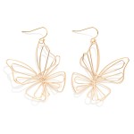 Wholesale twisted Metal Butterfly Drop Earrings L